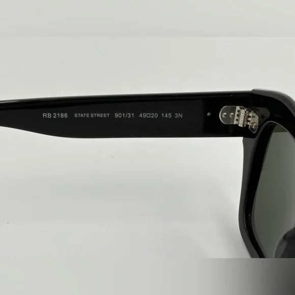 Ray-Ban State Street Sunglasses Black Frame Women’s Fashion Sunglasses RB2186 - Picture 8 of 11